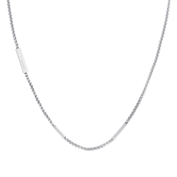 Ανδρική αλυσίδα Calvin Klein 35000573 ατσάλινη σε ασημί χρώμα με ασημί στοιχεία ενσωματομένο.